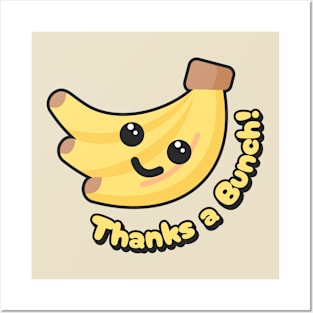 Thanks a Bunch! Cute Banana Pun Posters and Art